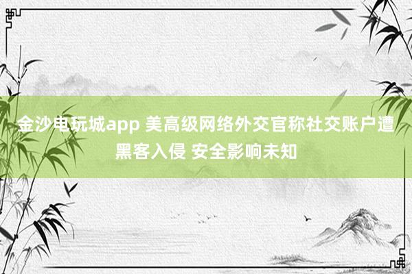 金沙電玩城app 美高級(jí)網(wǎng)絡(luò)外交官稱社交賬戶遭黑客入侵 安全影響未知