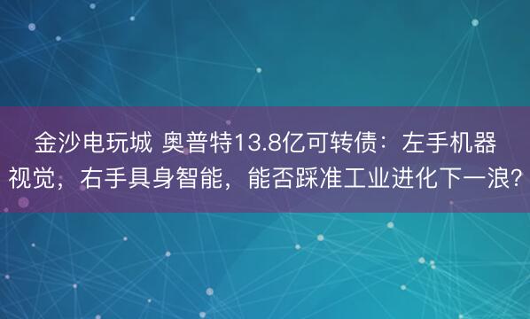 金沙電玩城 奧普特13.8億可轉債:左手機器視覺,右手具身智能,能否踩準工業進化下一浪?