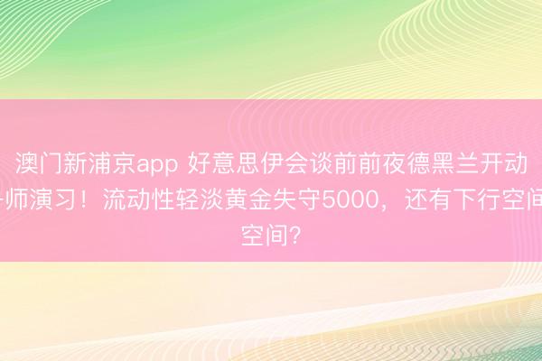 澳門新浦京app 好意思伊?xí)勄扒耙沟潞谔m開動舟師演習(xí)！流動性輕淡黃金失守5000，還有下行空間？
